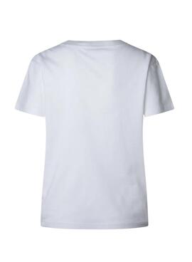 Camiseta Pepe Jeans Bernie tachuelas blanco para mujer