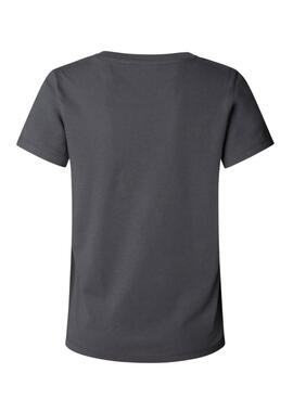 Camiseta Pepe Jeans Bertie tachuelas gris para mujer