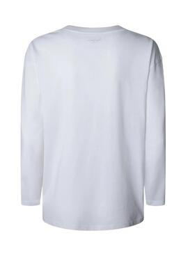 Camiseta Pepe Jeans Blanche manga larga blanco para mujer