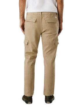 Pantalón Pepe Jeans Gymdigo Cargo beige para hombre