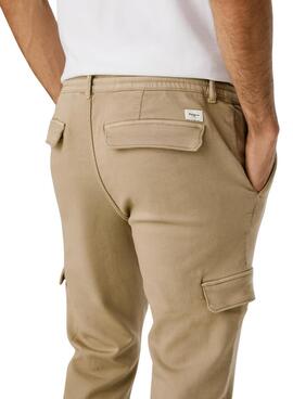 Pantalón Pepe Jeans Gymdigo Cargo beige para hombre