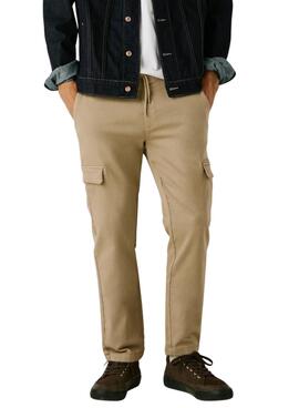Pantalón Pepe Jeans Gymdigo Cargo beige para hombre