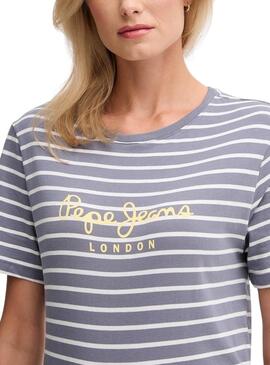 Camisetas Pepe Jeans Bilma estampado de rayas para mujer