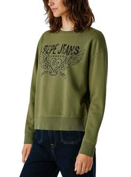 Sudadera Pepe Jeans Beberly verde para mujer