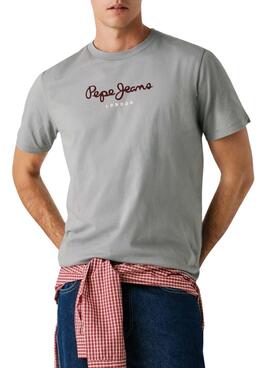 Camiseta Pepe Jeans Eggo gris logo para hombre