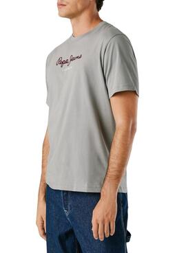 Camiseta Pepe Jeans Eggo gris logo para hombre