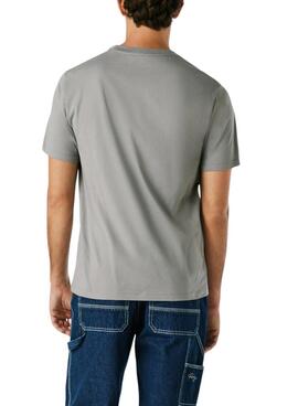 Camiseta Pepe Jeans Eggo gris logo para hombre