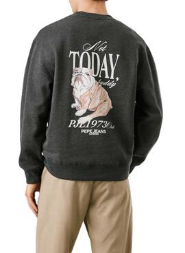 Sudadera Pepe Jeans Terry cuello redondo gris para hombre
