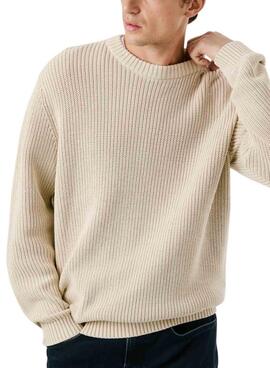 Jersey Pepe Jeans Parker beige para hombre