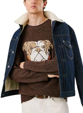 Jersey Pepe Jeans Phelan perro marrón para hombre
