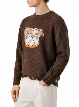 Jersey Pepe Jeans Phelan perro marrón para hombre