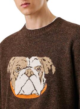 Jersey Pepe Jeans Phelan perro marrón para hombre