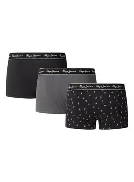 Pack 3 calzoncillos Pepe Jeans Christmas Tree negro para hombre