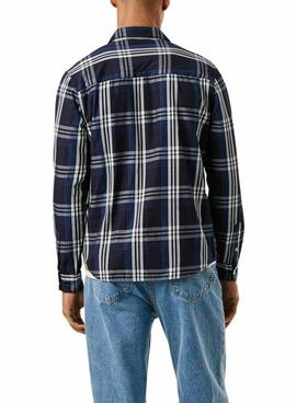 Camisa Pepe Jeans Codar cuadros azul para hombre