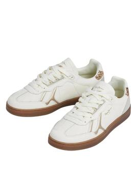 Zapatillas Pepe Jeans Ball Basic blanco glitter para mujer