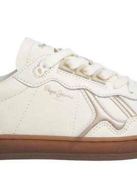 Zapatillas Pepe Jeans Ball Basic blanco glitter para mujer