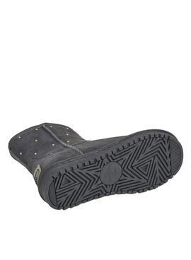 Botines Pepe Jeans Diss Studs de ante con tachuelas gris para mujer