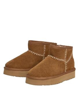 Botines Pepe Jeans Dissy Etnic con plataforma camel para mujer