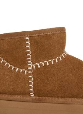 Botines Pepe Jeans Dissy Etnic con plataforma camel para mujer