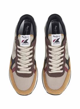 Zapatillas Pepe Jeans Brit Colors beige para hombre