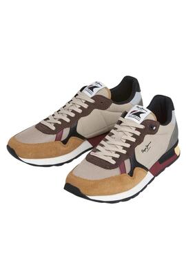 Zapatillas Pepe Jeans Brit Colors beige para hombre