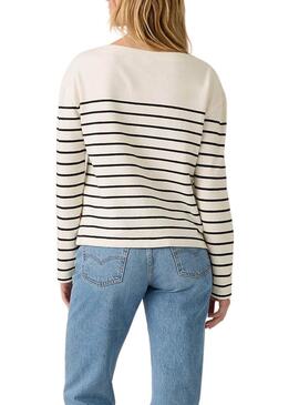 Jersey Levis Marin Stripe beige para mujer