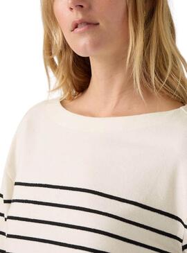 Jersey Levis Marin Stripe beige para mujer