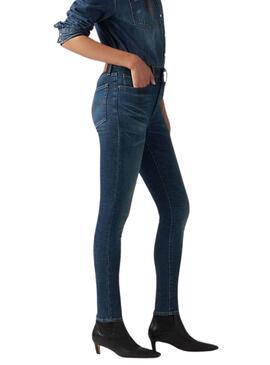 Pantalón Vaquero Levis 721 Skinny High Rise Miles azul para mujer