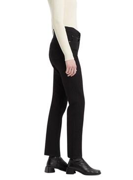 Pantalón vaquero Levis 724 High Rise Straight negro para mujer