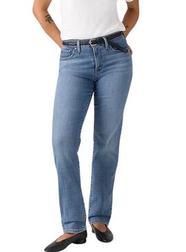 Pantalón vaquero Levis 314 Shaping Straight azul para mujer
