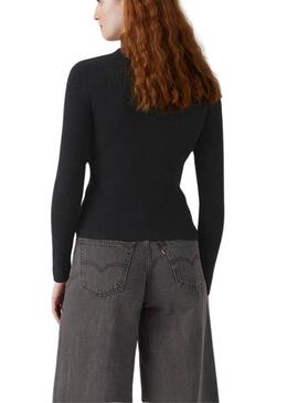 Jersey Levis Rib negro para mujer