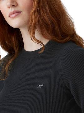 Jersey Levis Rib negro para mujer