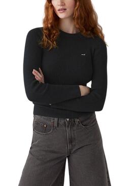 Jersey Levis Rib negro para mujer