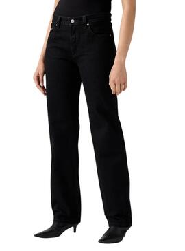 Pantalón vaquero Levis 501 90S Rinsed negro para mujer