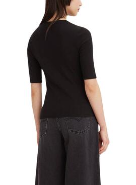 Camiseta Levis Luca Slim negro para mujer