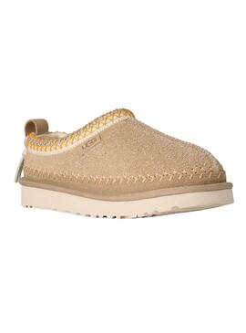 Zuecos UGG Tasman Biarritz beige para mujer