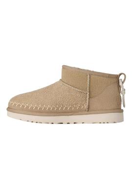 Botas UGG Classic Ultra Mini Biarritz beige para mujer
