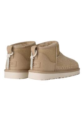 Botas UGG Classic Ultra Mini Biarritz beige para mujer