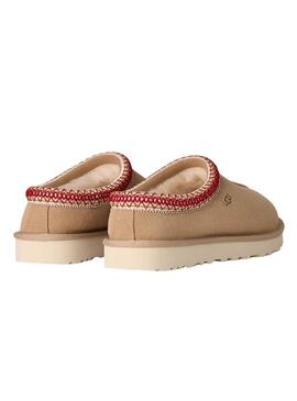 Zuecos UGG Tasman II Chestnut beige y granate para mujer