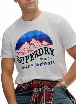 Camiseta Superdry Great Outdoors blanco para hombre