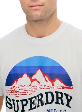 Camiseta Superdry Great Outdoors blanco para hombre