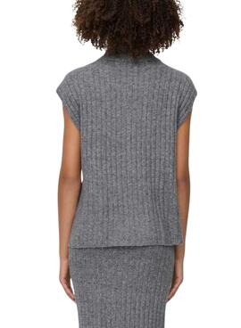 Chaleco Only Jeanett gris para mujer