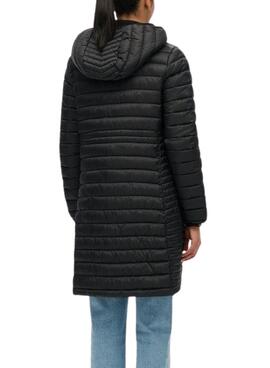 Abrigo acolchado Superdry Hood Fuji Lite negro para mujer