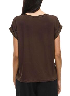 Top de raso de Vila Viellette marrón para mujer