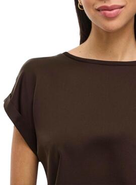 Top de raso de Vila Viellette marrón para mujer