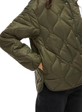 Chaqueta acolchada de Vila Vidune verde para mujer