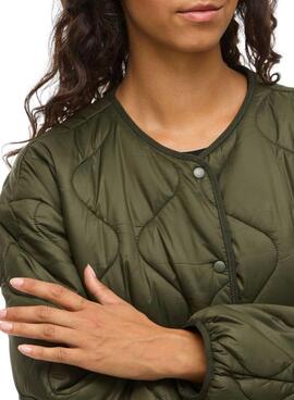 Chaqueta acolchada de Vila Vidune verde para mujer