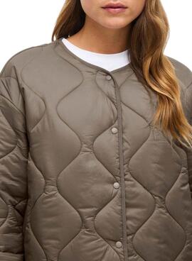 Chaqueta acolchada de Vila Vidune gris para mujer
