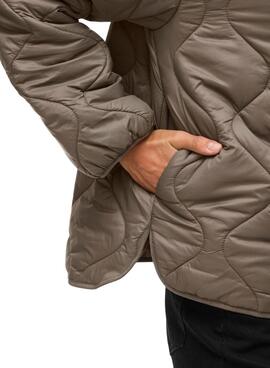 Chaqueta acolchada de Vila Vidune gris para mujer