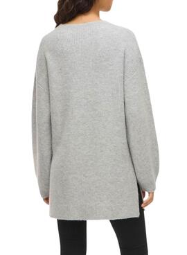 Jersey Vila Vilassia gris para mujer